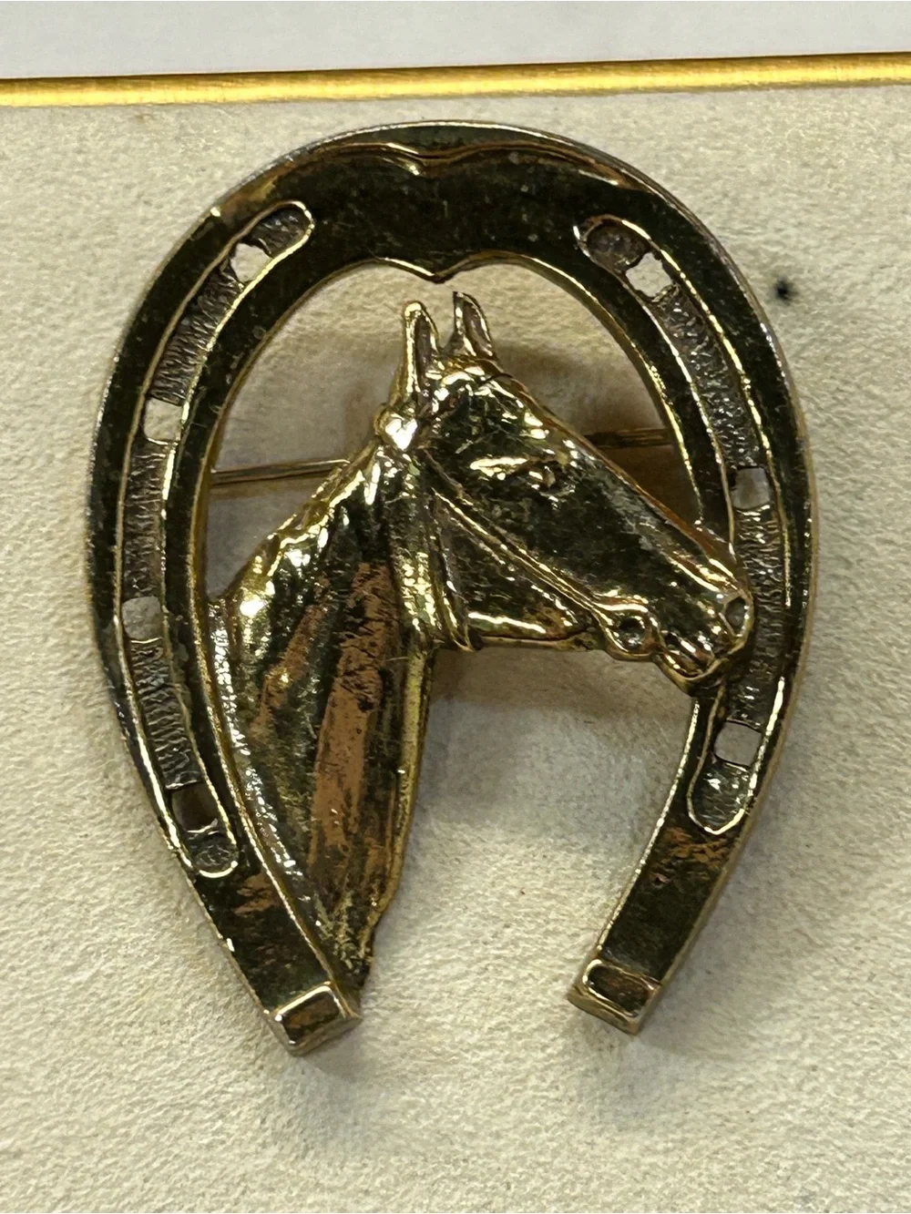 Vintage Zenith horseshoe brooch